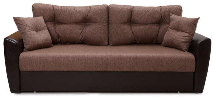 Диван еврокнижка Амстердам 160 рогожка коричневая НПБ