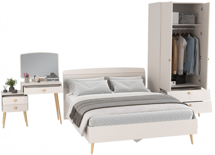 Афина Спальня 03-1600, кашемир серый