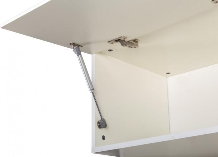 Ливерпуль Шкаф многоцелевого назначения 13.21 + карниз, ясень ваниль/белый