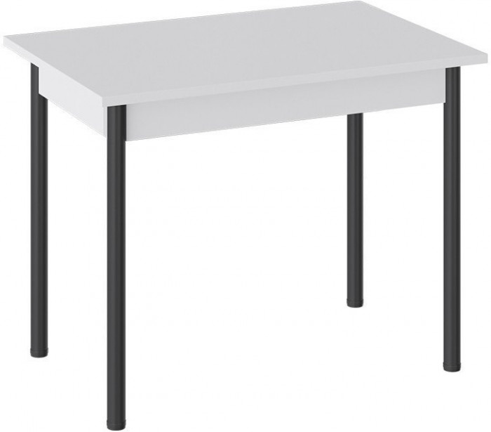 Родос Тип 1 стол с опорой d40 (Белый муар/Белый)