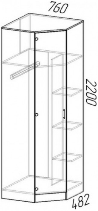 Модульная спальня Эко (композиция 2) (Ясень шимо светлый)