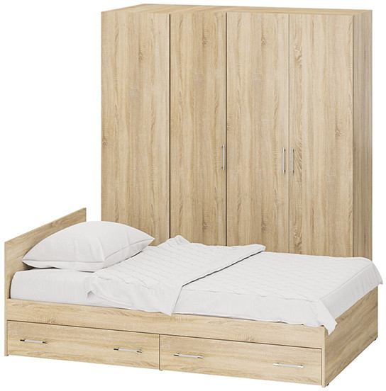 Спальня Стандарт 2-1200Я, дуб сонома