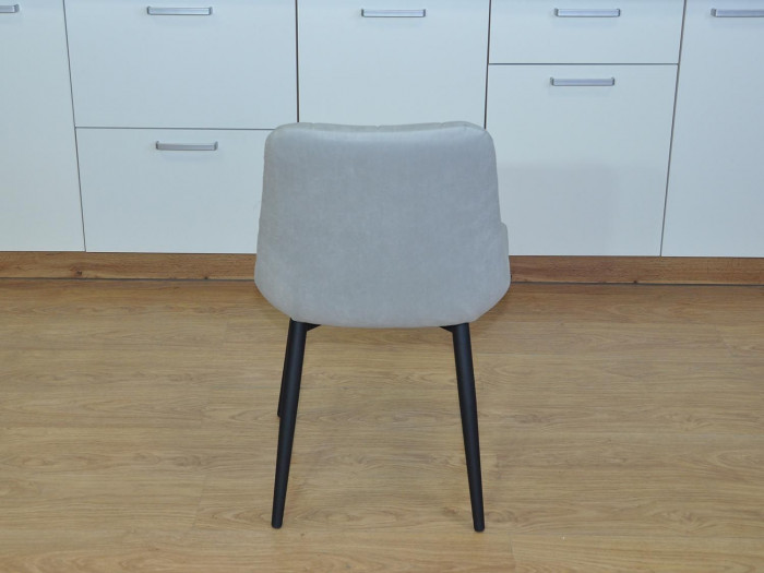 Стул Р / черный /велюр светло-серый