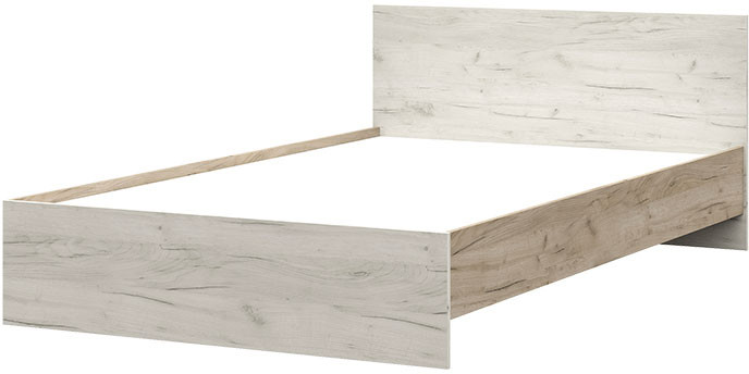 КР 557 Бася ЛДСП кровать 1400 дуб крафт серый/дуб крафт белый