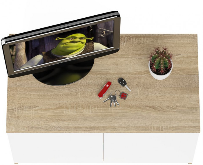 Мори Тумба/антресоль МА900.1, дуб сонома/белый