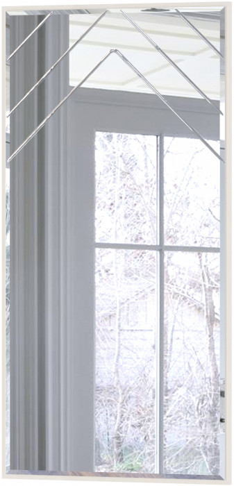 Амели Зеркало навесное 03.240, цвет шёлковый камень, ШхГхВ 50х2х100 см., может крепиться или горизонтально или вертикально