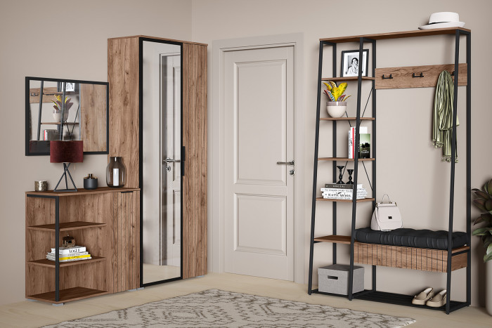 Гранд 17.04 Зеркало, цвет чёрный, ШхГхВ 59х2,2х82 см., горизонтальное или вертикальное крепление