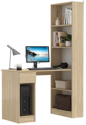 Лайт Шкаф комбинированный 10.01 (Стол письменный), цвет плэйн, ШхГхВ 115,3х58,2х179 см., универсальная сборка(обязательно крепление к стене)