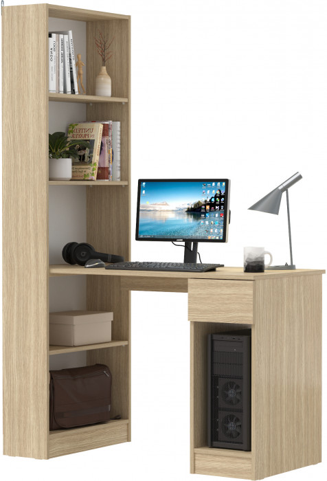 Лайт Шкаф комбинированный 10.01 (Стол письменный), цвет плэйн, ШхГхВ 115,3х58,2х179 см., универсальная сборка(обязательно крепление к стене)