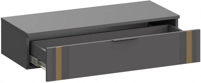 Туалетный столик + Зеркало Эмэ, Графит/Графит золото