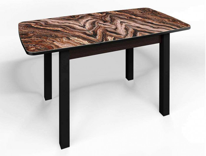 Стол СМ-8 Флорида ноги окрас квадратный венге/черный