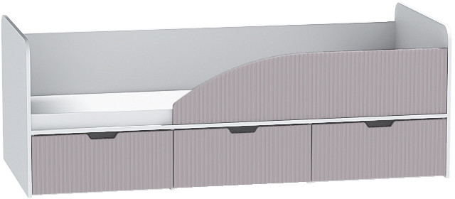 Детская комната Бриз МДФ, набор 10, Белый/Ирис (Полосы)