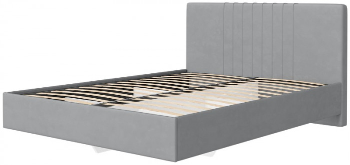 Кровать с латами Соло 140*200, Светло-серый