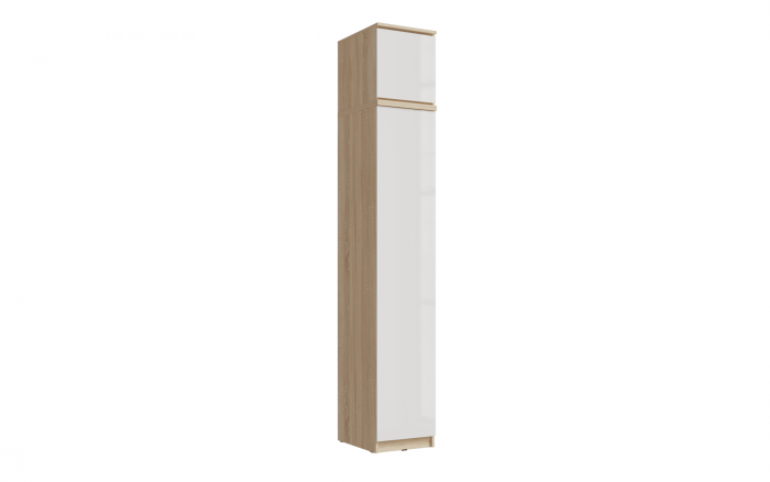 Челси Пенал 1 створка + антресоль 400 (Графит, Графит)