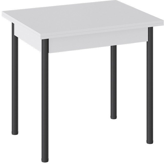Родос Тип 2 стол с опорой d40 (Черный муар/Белый)