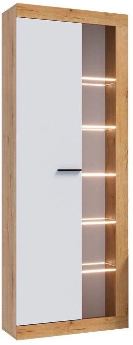 Прага Модульная Гостиная, вариант №4, Дуб Вотан/Белый глянец