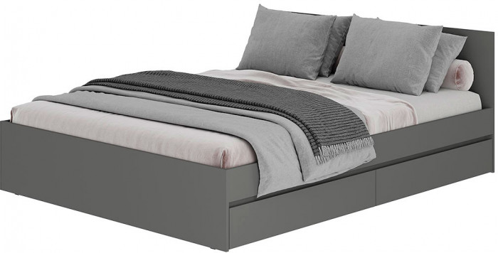 Симпл КР-12 кровать 1,4 м графит