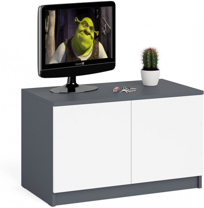 Мори Тумба/антресоль МА900.1, цвет графит/белый, ШхГхВ 90,4х50,4х54,6 см., подходит для шкафа МШ900.1