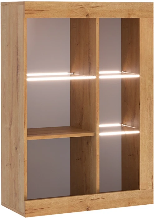 Прага Модульная Гостиная, вариант №4, Дуб Вотан/Черный глянец