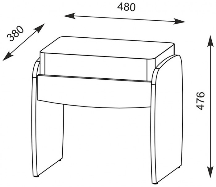 Банкетка 6-5140дкс/скан.д.б. Сицилия, цвет дуб крафт серый/скандинавское дерево белое, ШхГхВ 48х38х47,6 см.