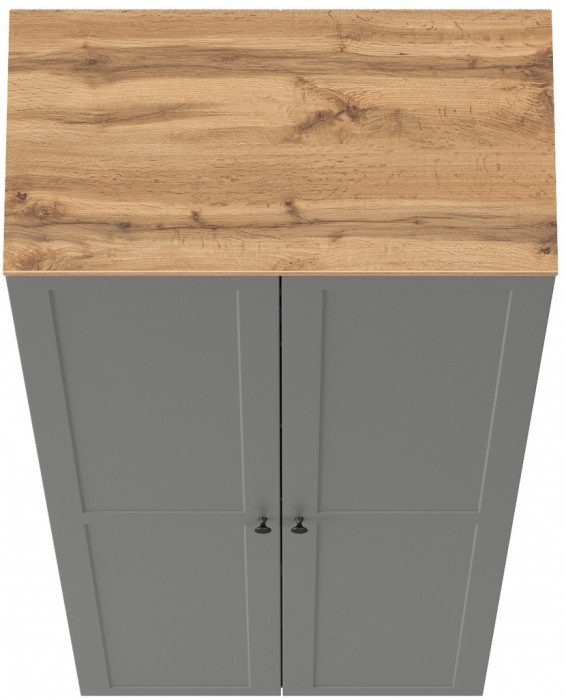 Остин 16.307 Шкаф, серый графит/дуб крафт золотой
