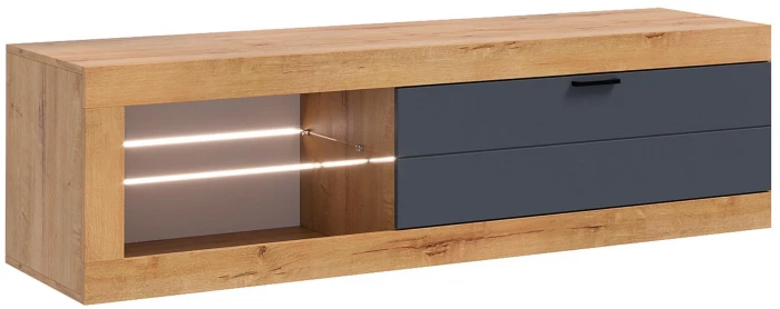 Прага Модульная Гостиная, вариант №4, Дуб Вотан/Графит