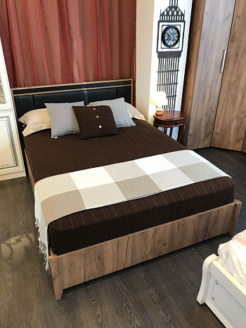 Кровать с ортопедическим основанием (металл) Nature 307 Люкс 160х200, крафт