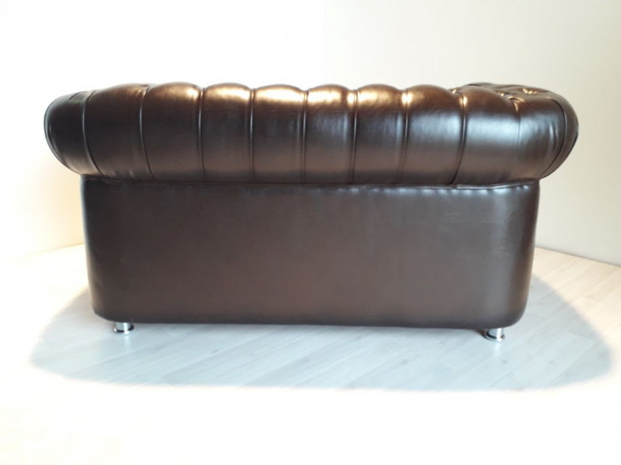 Диван Честер 2- х местный, коричневый сиденье каретка