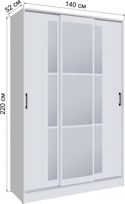 Шкаф-купе Стиль-2 1400 белый