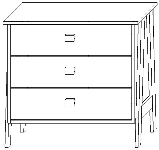 Комод №1 "Скандинавия" - Антрацит/Дуб наварра
