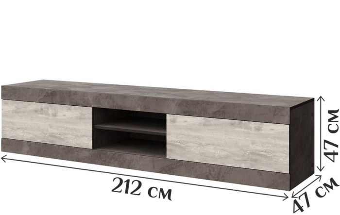 Тумба под ТВ для гостиной "Лондон" - Ледяное дерево