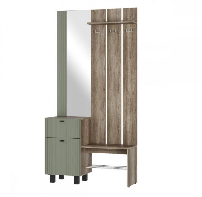 Прихожая "Олива" ПР-04 Дуб каньон/MF12 Эвкалипт софт