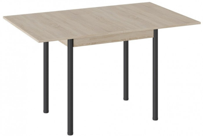 Родос Тип 2 стол с опорой d40 (Белый муар/Ателье темный)