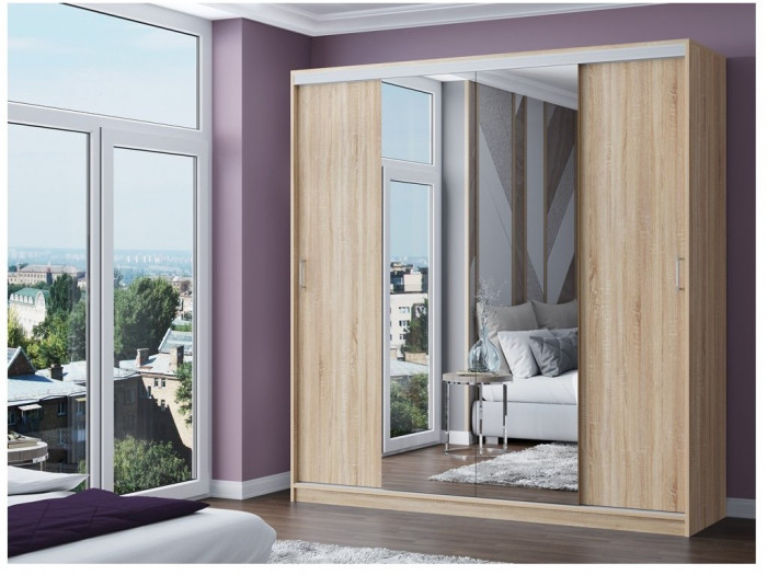 Шкаф-купе Альянс-3 ЛДСП (Венге / Ясень шимо светлый)
