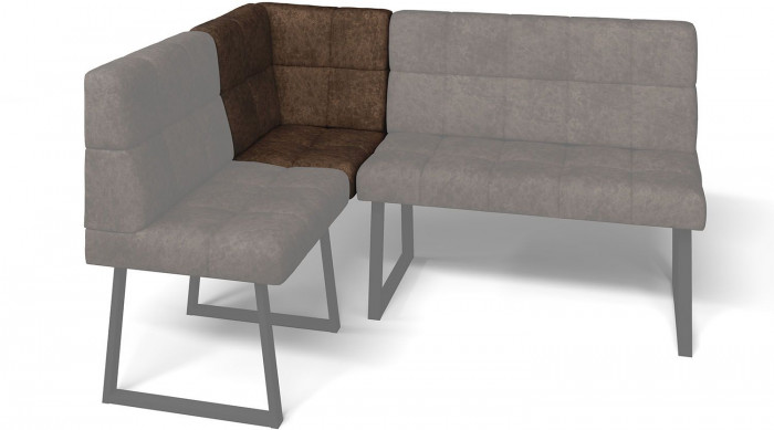 Кухонный диван Реал МУ 590 Коньяк/Черный муар