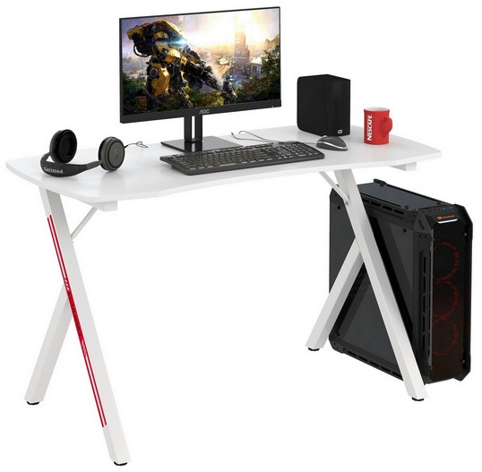 Игровой стол Мебель--24 GT-2310, цвет белый, ШхГхВ 120х60х73 см., столешница МДФ 15 мм.(регулировка высоты: 72,5 - 73,5 см.), макс. нагрузка 100 кг.