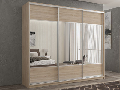 Шкаф-купе Кааппи 6 Сонома Светлый 180х60х230 см