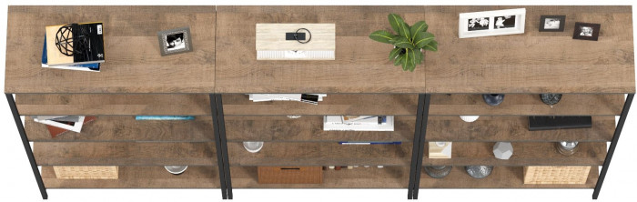 Трувор 13.151.01 Стеллаж 3 шт., дуб гранж песочный/интра