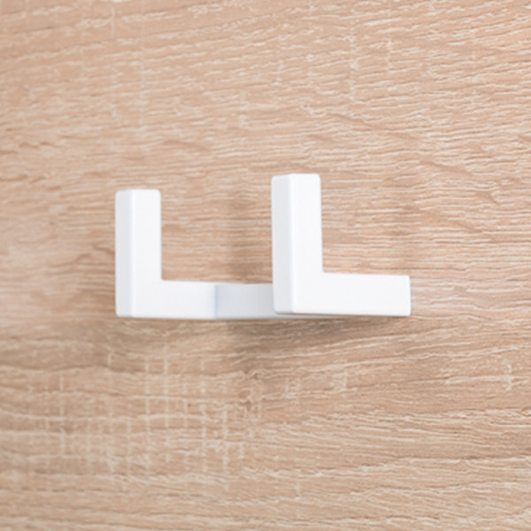 Куба Прихожая 4, обувница 13.58 + Вешалка 10.122 + обувница 13.113 + Зеркало, цвет дуб сонома/белый премиум, ШхГхВ 130х38,3х210,6 см., ун. сборка