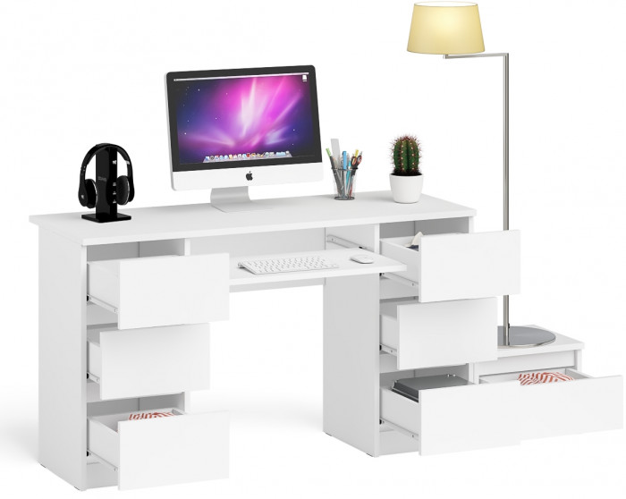 Мори Стол компьютерный МС-2 + Тумба ТМП400.1, цвет белый, ШхГхВ 175,8х50х76,6 см., универсальная сборка