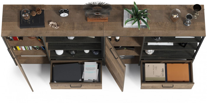 Трувор 13.307.01 Комод + 13.307.01 Комод, дуб гранж песочный/интра