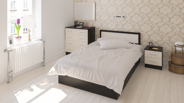 Фиеста Кровать 1200 + тумба, венге/дуб лоредо