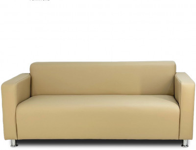 Диван прямой Томи, 200 см, экокожа, бежевый