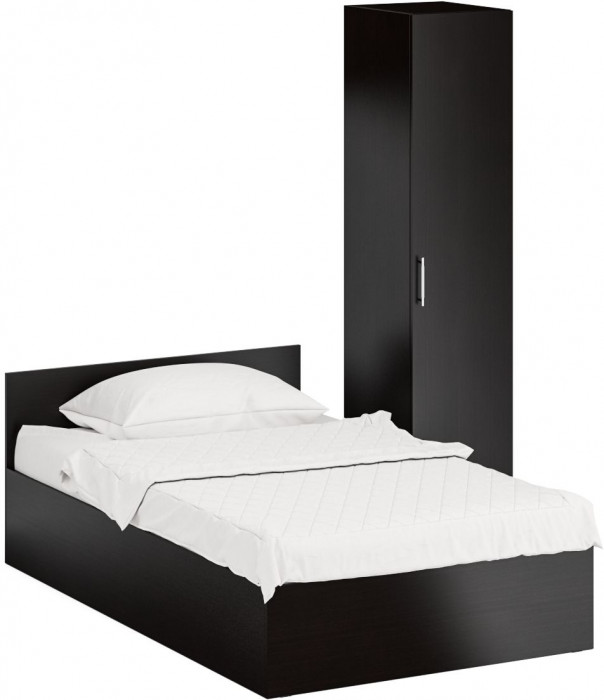 Кровать 1200 + Пенал Стандарт, венге