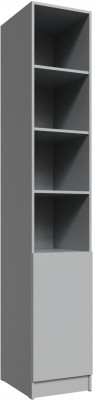 Стеллаж Мадрид (0,4) с дверкой, Камень серый
