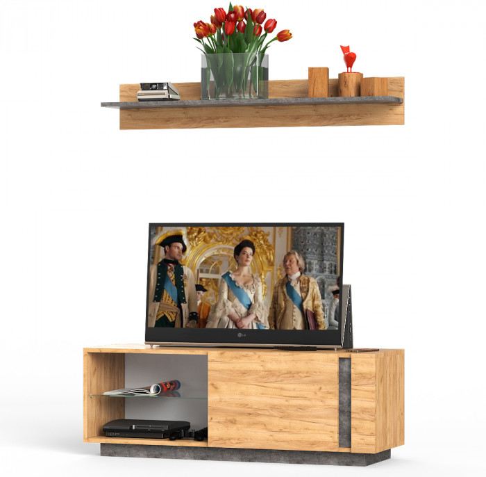 Арчи № 07, дуб крафт золотой/камень тёмный