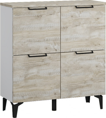 Чикаго Комод ЧК-30, Дуб юкон/Белый