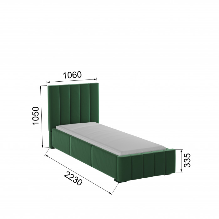 Нега Кровать интерьерная 900 изумруд, ПМ