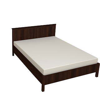 Кровать с ортопедическим основанием (металл) Sherlock 42 160х200, орех