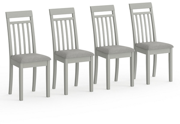 Четыре стула Мебель--24 Гольф-11 разборных, цвет серый, обивка ткань велюр серый 63, ШхГхВ 40х40х100 см., от пола до верха сиденья 47 см.